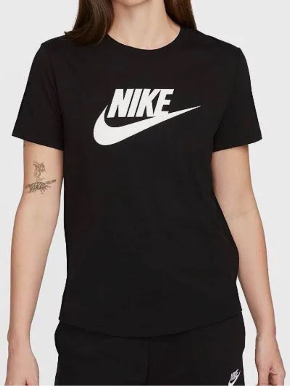 Nike Black T-Shirt with White Logo